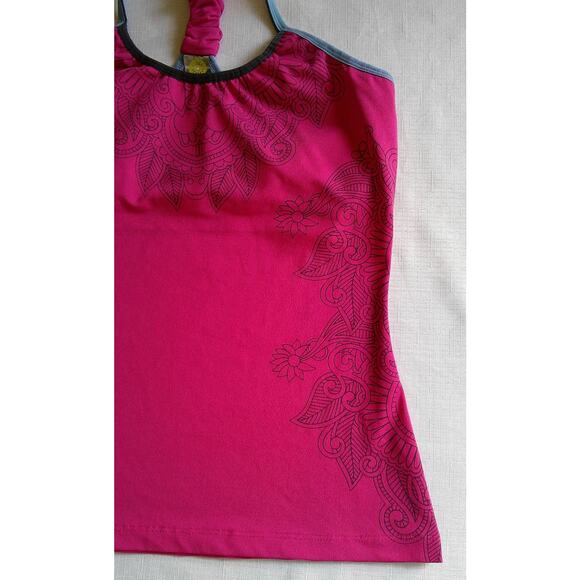 KIWI KATE, SIZE S, FUSHIA YOG TOP. GREY TRIM, UNIQUE DESIGN - Picture 3 of 7